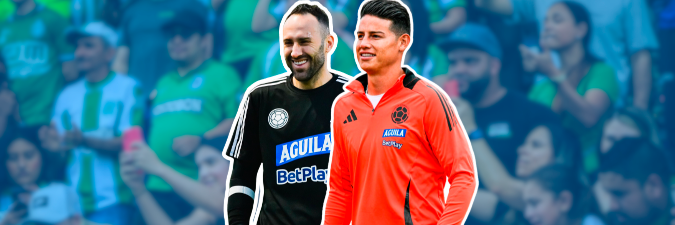 David Ospina (izq.) y James Rodríguez. /FOTO: FCF