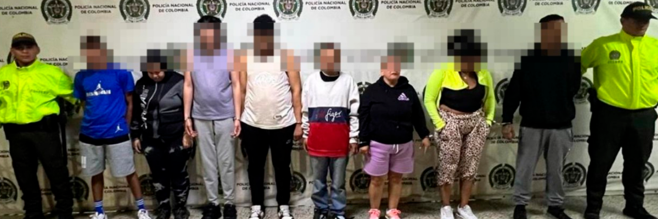 Captura de la banda delincuencial los Conejos. FOTO: SECRETARÍA DE SEGURIDAD Y CONVIVENCIA