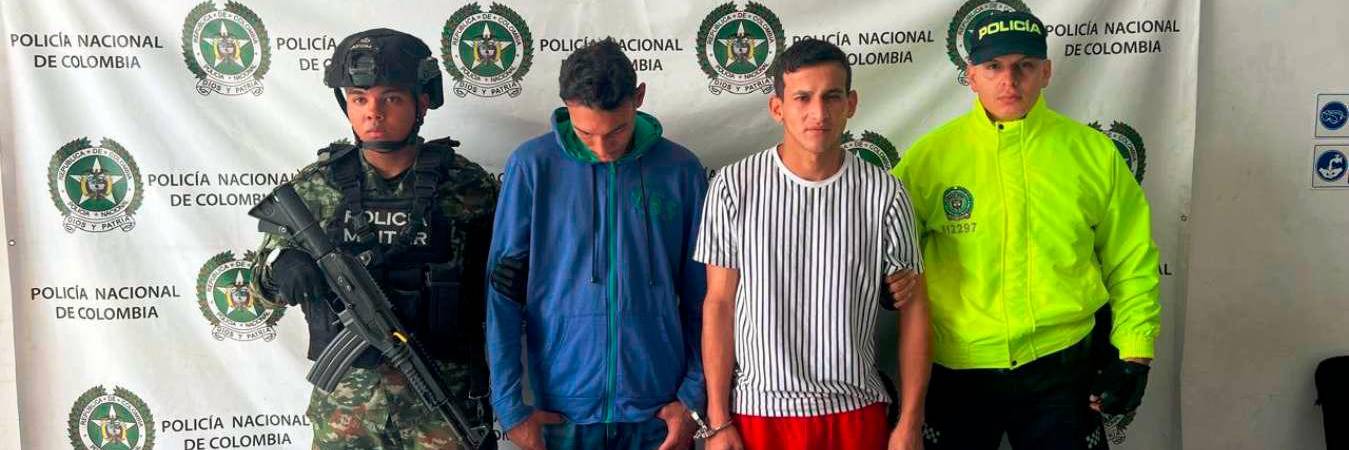 Alias el Pelón y el Raro tras ser capturados. /FOTO: CORTESÍA 