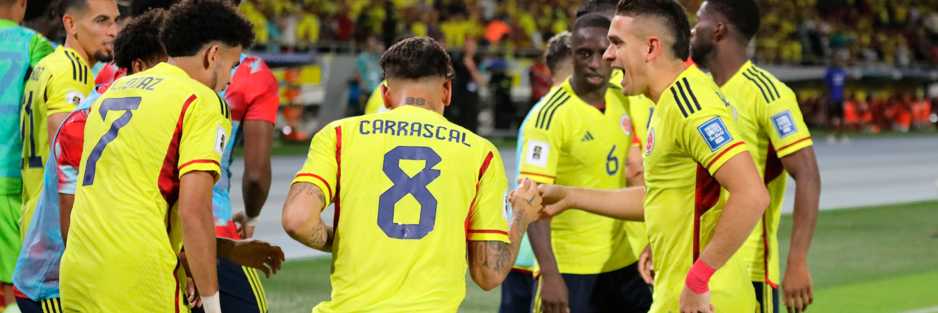 Selección Colombia celebrando un gol en las eliminatorias 2023. / FOTO: COLPRENSA