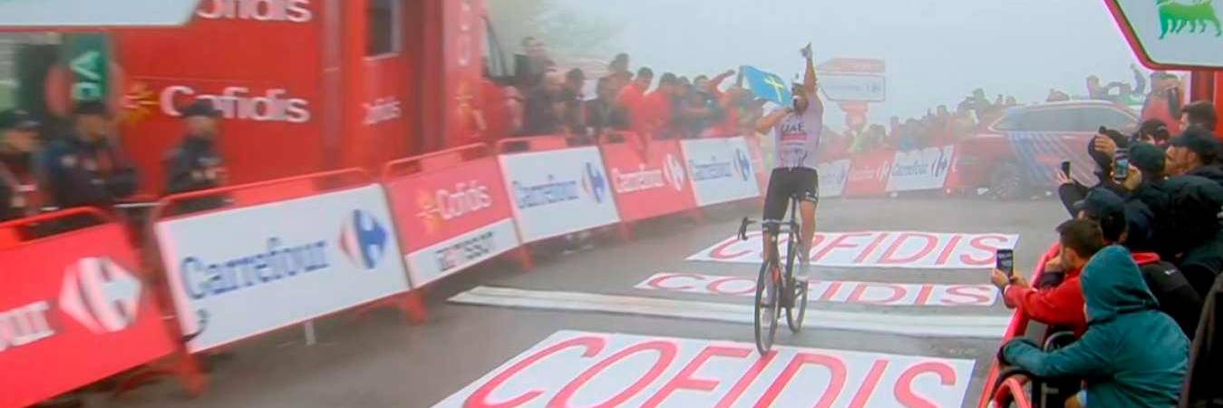 Victoria del español Marc Soler, en la etapa 16 de la Vuelta España. / FOTO: LA VUELTA.
