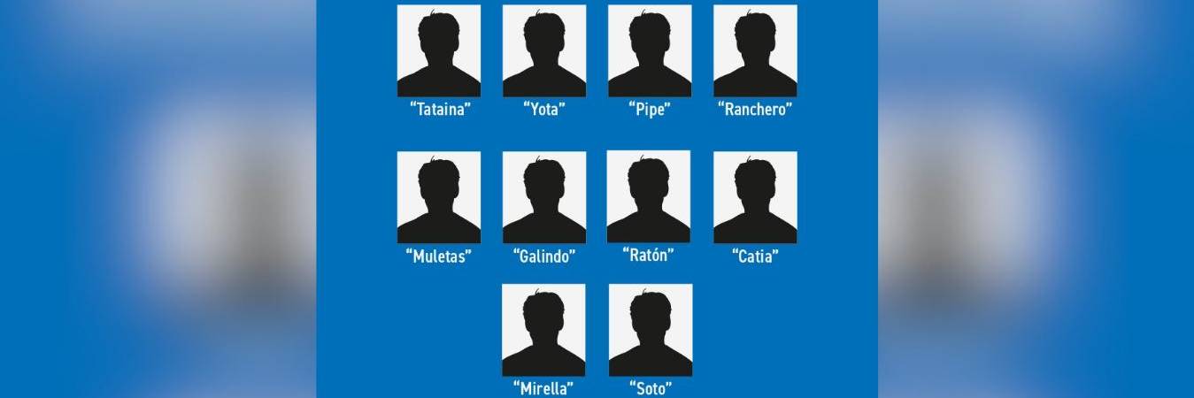 Cartel de los más buscados en las veredas El Ajizal y El Porvenir, en Itagüí. FOTO: CORTESÍA 