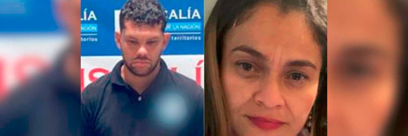 Braihan Alexánder Marín Parra, tras ser capturado, y Paola Andrea García, la víctima. /FOTO: CORTESÍA