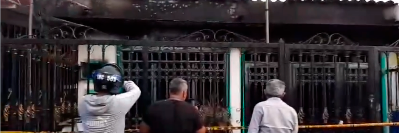 Incendio en una vivienda de Neiva. /FOTO: TOMADA DE VIDEO 