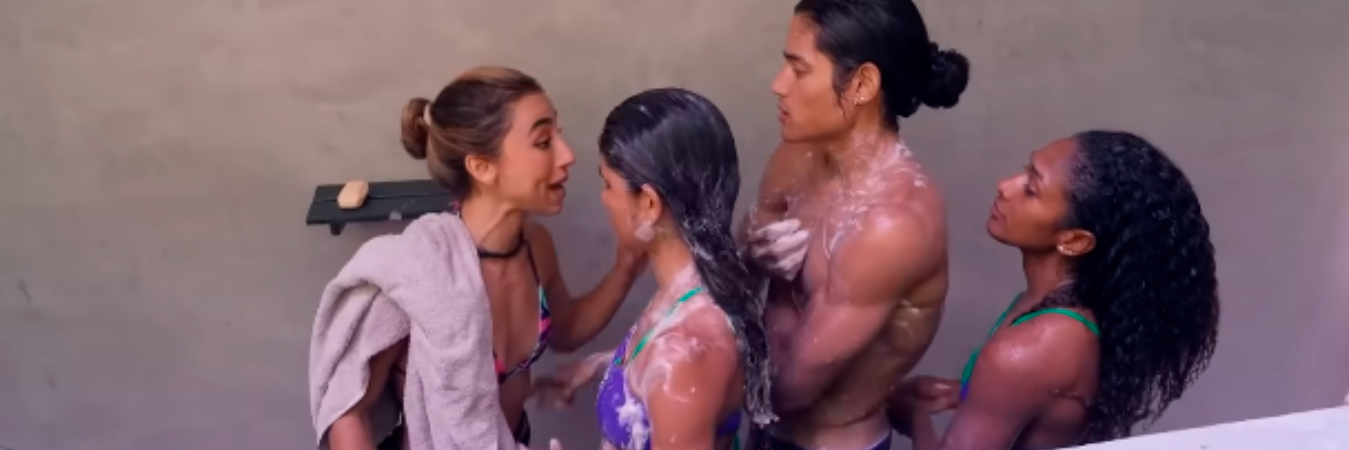 Momento de la discusión entre Beba y Dickson. /FOTO: TOMADA DE VIDEO 