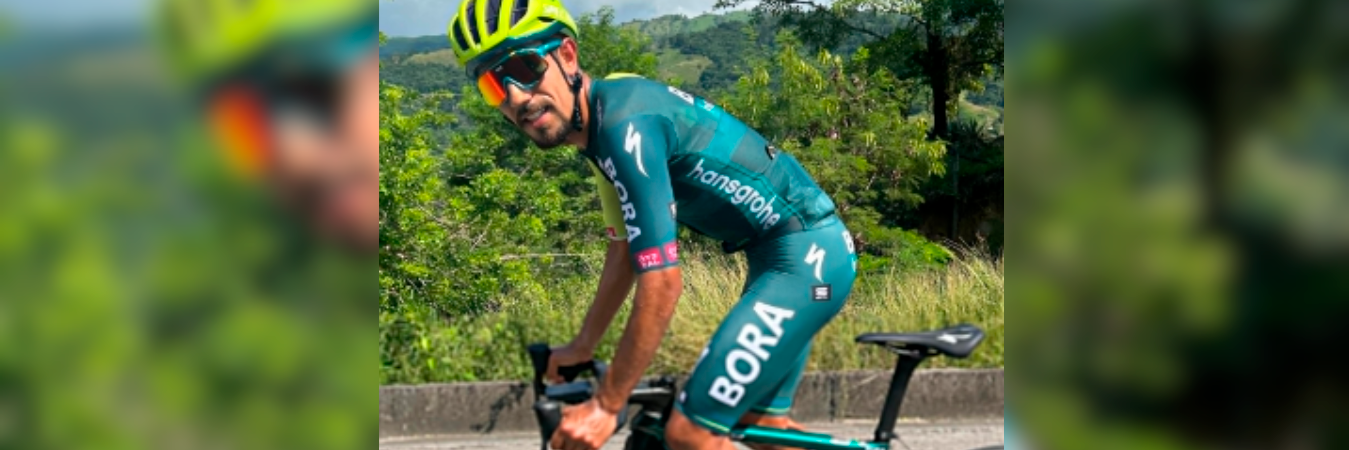 Daniel Felipe Martínez corriendo con el Bora Hansgrohe. /FOTO: INSTAGRAM @danielfelipemartinezp