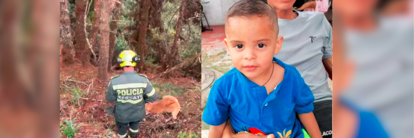 Dilan, de 2 años, estaba desaparecido hacía cuatro días. /FOTO: ALCALDÍA DE BOGOTÁ