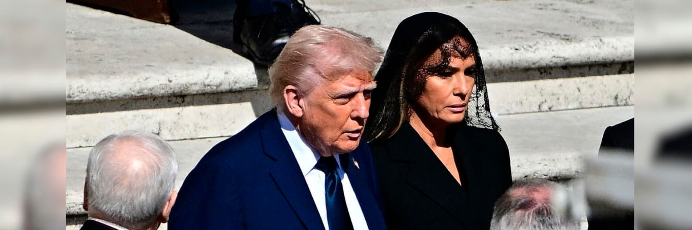 Donald Trump, presidente de Estados Unidos fue uno de los jefes de Estado que estuvo presente en el funeral del papa Francisco. /FOTO: X @delpynews