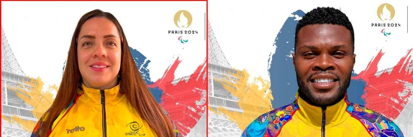 Érica Castaño y José Lemos se bañaron de oro en el segundo día de competencias. /FOTOS: CORTESÍA @COLParalimpico