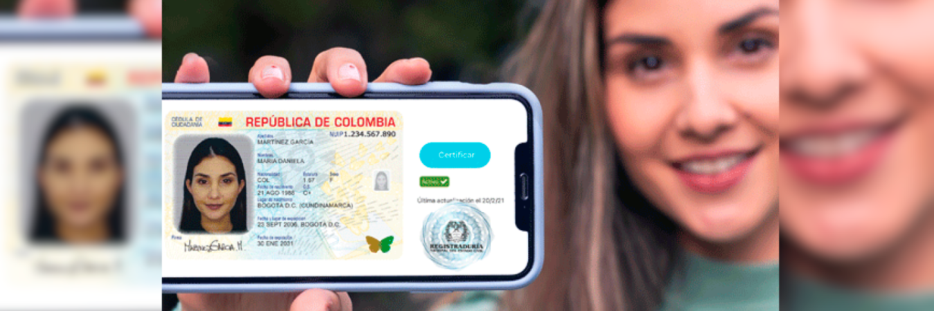 Cédula digital colombiana. /FOTO: REGISTRADURÍA NACIONAL 