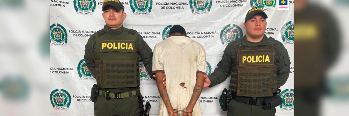 El condenado tras ser capturado por la Policía. /FOTO: CORTESÍA