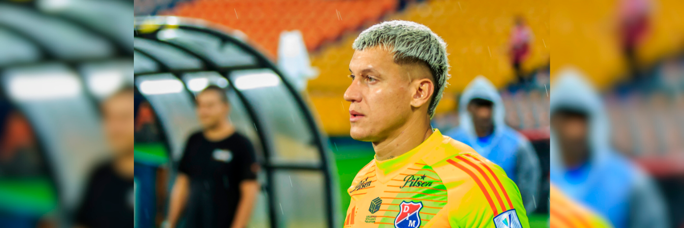 Washington Aguerre, arquero de Independiente Medellín. /FOTO: CAMILO SUÁREZ