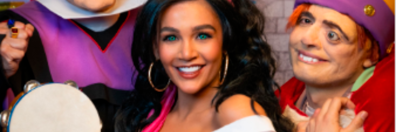 Lina Tejeiro disfrazada de Esmeralda. /FOTO: TOMADA DE VIDEO 