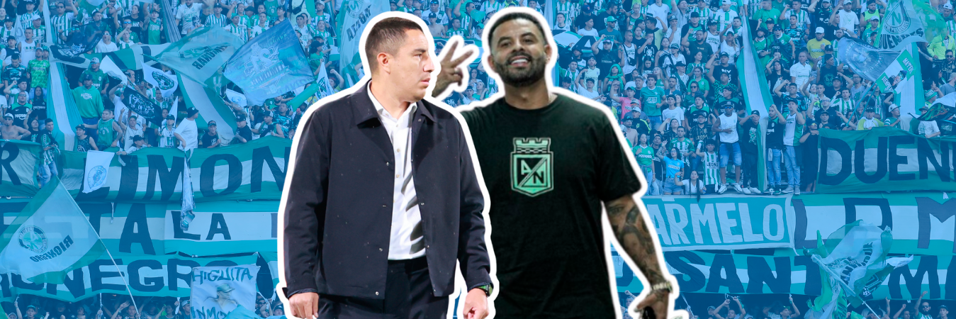 Efraín Juárez, director técnico y Edwin Cardona jugador de Atlético Nacional. /FOTOS: JAIME PÉREZ - @nacionaloficial