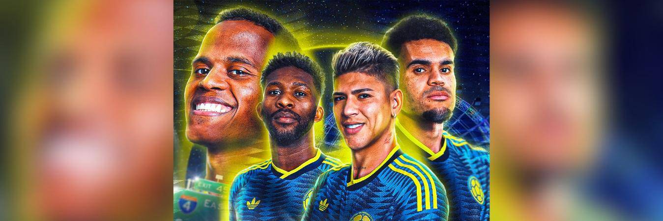 De izquierda a derecha: Jhon Arias, Jefferson Lerma, Jorge Carrascal y Luis Díaz. FOTO: CORTESÍA SELECCIÓN COLOMBIA