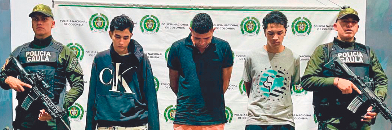 Ellos son: Juan Sebastián Henao Marín, de 19 años de edad; Kevin Giovany Agudelo Pérez, de 26, y Wilyerman Andrés Perdomo, de 41. /FOTO: CORTESÍA