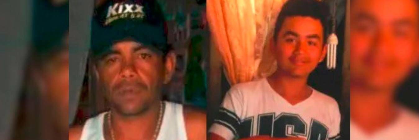 Ellos eran Ovidio de Jesús Cardona Henao (Izq.) y su hijo Hermis de Jesús Cardona Arredondo, asesinados en Andes. /FOTO: REDES SOCIALES 