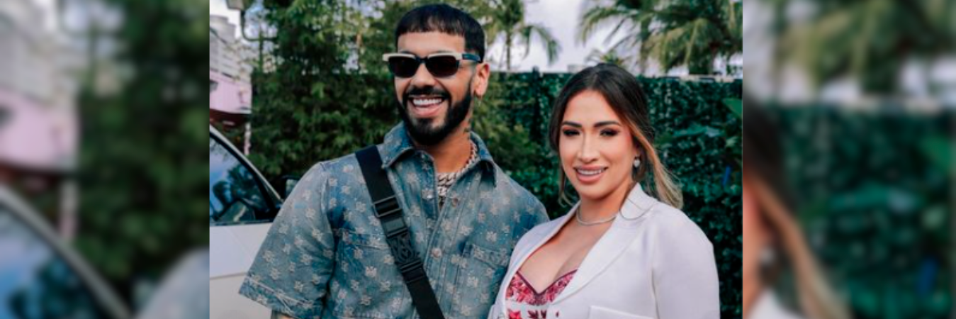 Anuel AA junto a su pareja la venezolana Laury Saavedra. /FOTO: INSTAGRAM @anuel
