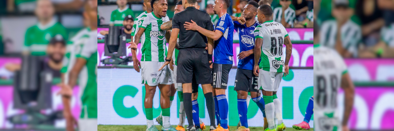 El árbitro Carlos Ortega en el partido Nacional vs. Millonariios. /FOTO: JUAN ANTONIO SÁNCHEZ