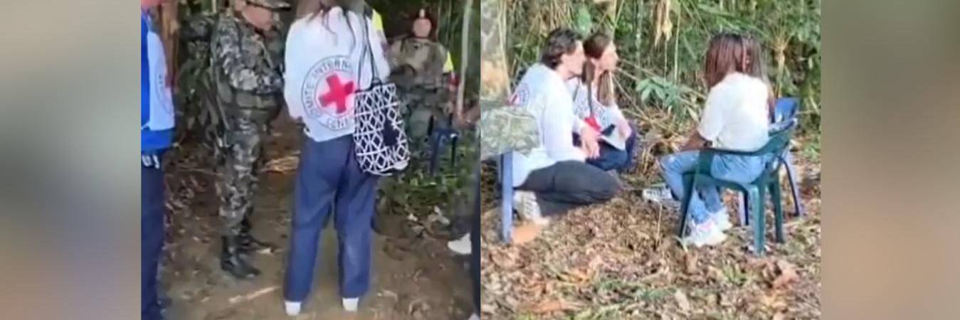 Comité Internacional de la Cruz Roja sirvió como mediador en la liberación. FOTOS: CAPTURA VIDEO REGIÓN AL DÍA