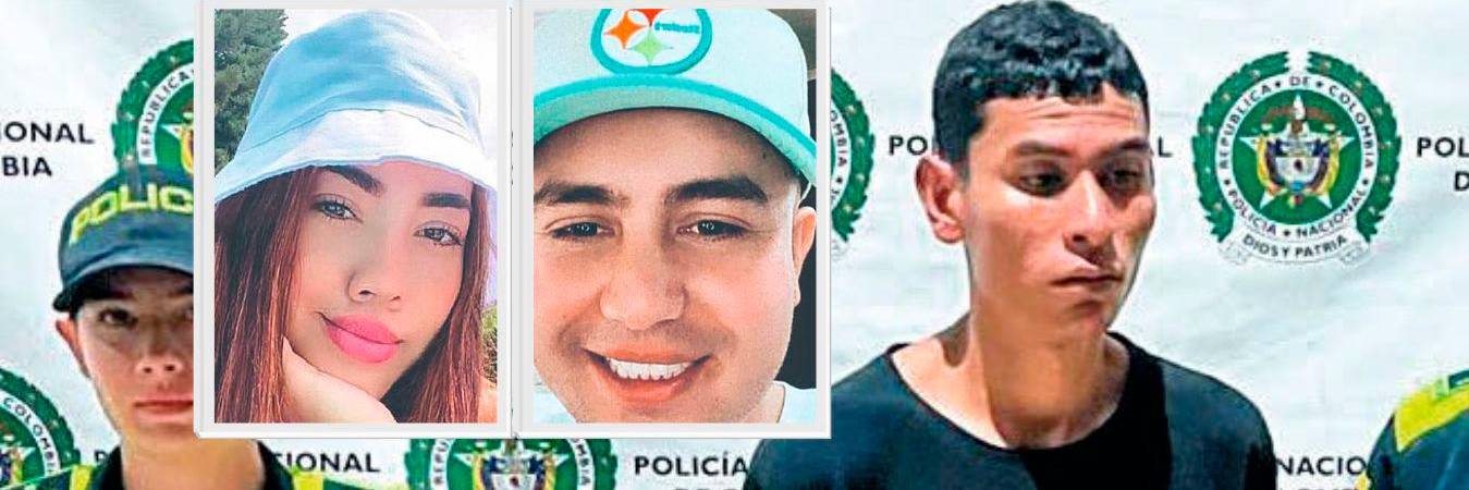 De izquierda a derecha: Daniela Suárez y Santiago Herrera, las víctimas, y Yeferson Torres Moreno, el victimario. /FOTO: ARCHIVO.