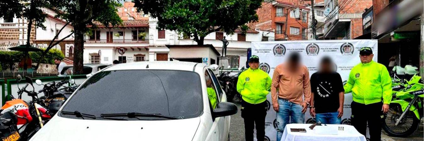 Los sospechosos son señalados de llevar a cabo 7 fleteos. /FOTO: POLICÍA ANTIOQUIA.