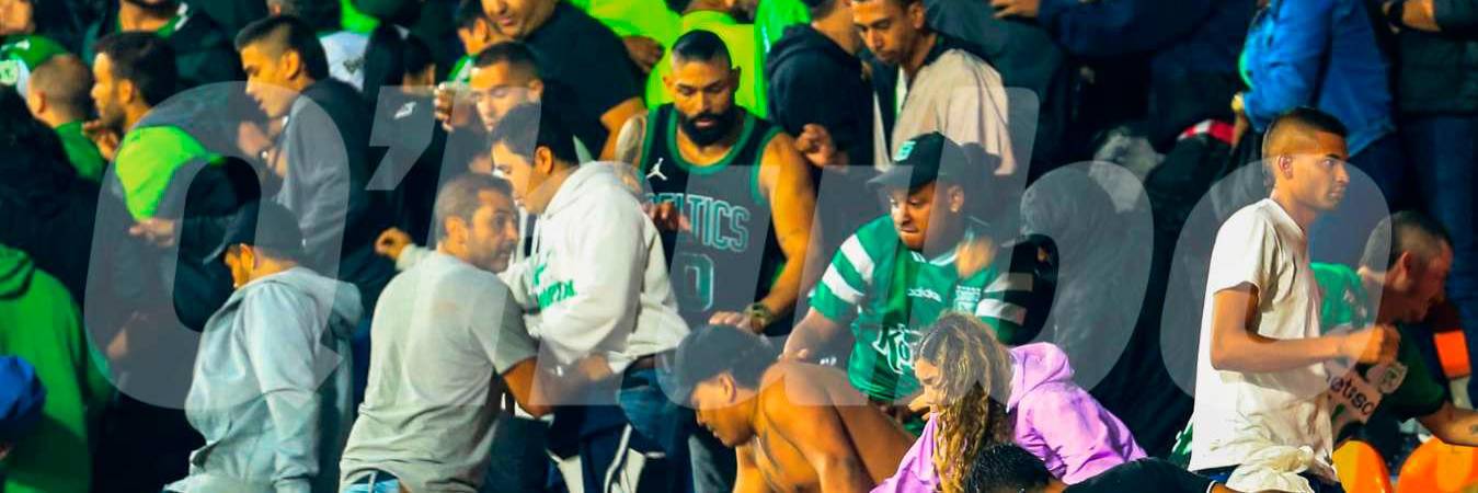 La gresca comenzó en Norte y se extendió hasta la tribuna Occidental. /FOTO: Q’HUBO MEDELLÍN