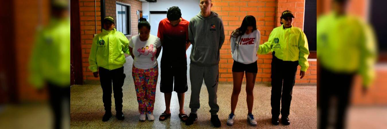 Los capturados. /FOTO: POLICÍA NACIONAL