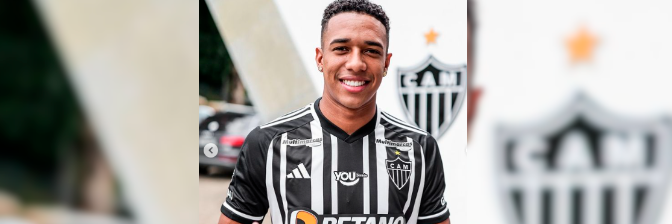 Brahian Palacios firmó con el cuadro brasileño hasta 2027. /FOTO: INSTAGRAM @atletico