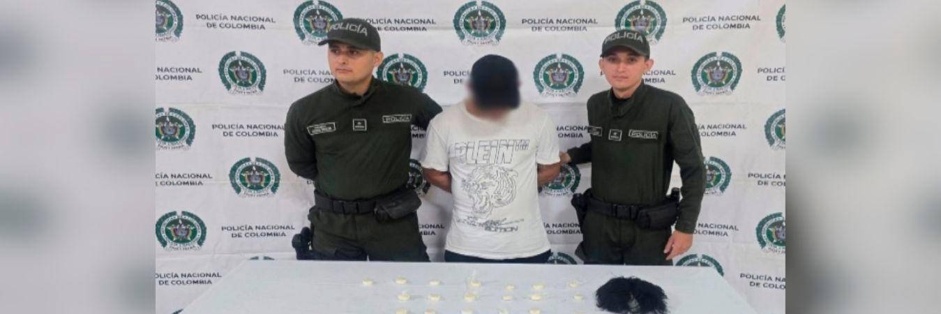 El hombre ya tiene antecedentes por tráfico de estupefacientes. / FOTO: POLICÍA NACIONAL