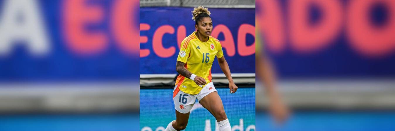 Jorelyn Carabalí, jugadora Selección Colombia Femenina. FOTO: @JORELYN_J16