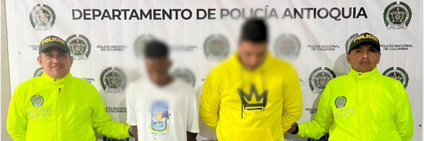 Los capturados por presunto abuso a menores de edad en Rionegro. /FOTO: CORTESÍA POLICÍA