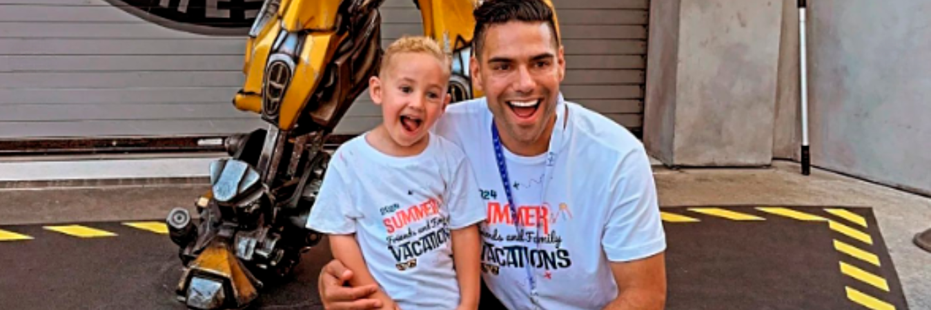 Radamel Falcao García junto a su único hijo varón, Jedidiah. /FOTO: INSTAGRAM @ alcao