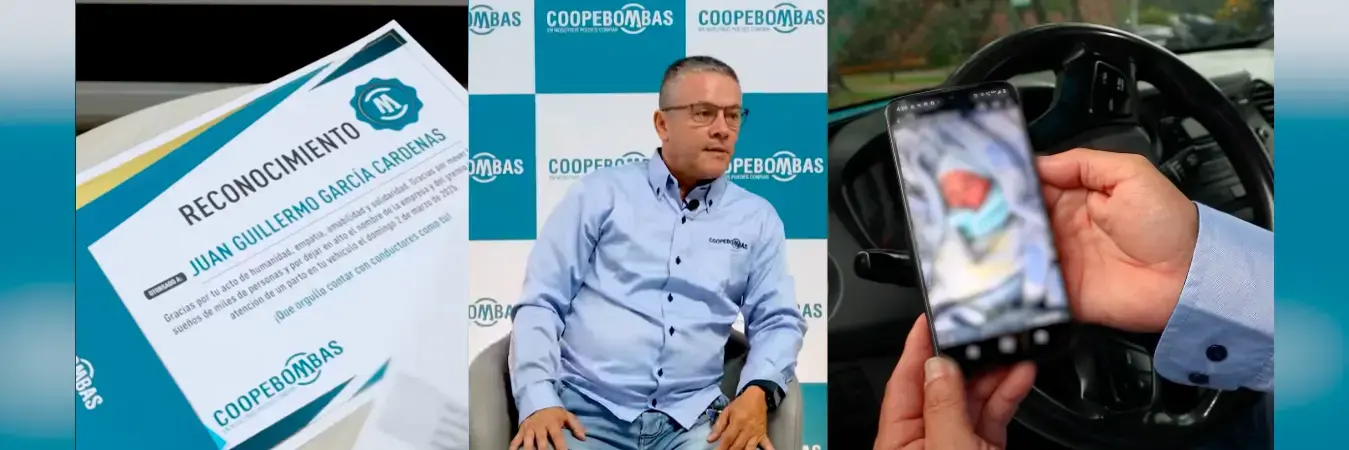 El taxista estuvo pendiente de la salud de la madre y del bebé hasta el final. /FOTOS: CAPTURAS DE PANTALLA