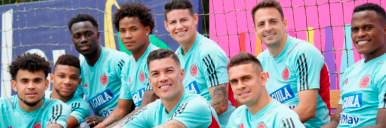 Selección Colombia entrenando en Guarne. /FOTO: X @FCFSeleccionCol