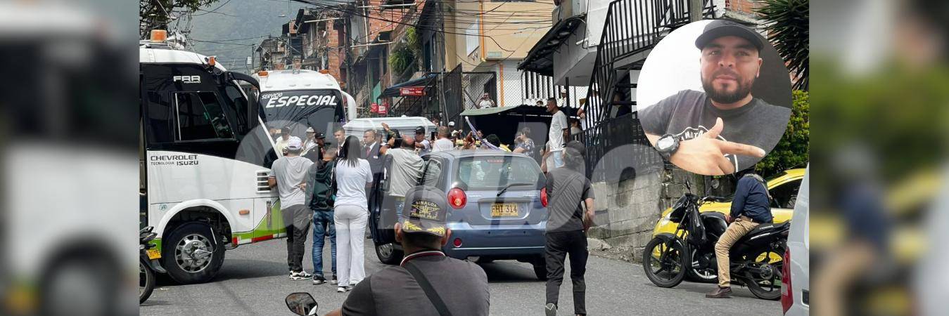 Sepelio de Jonathan Taborda, conductor del bus accidentado en Remedios. FOTO: SINDY VALLE Y FACEBOOK DE JONATHAN 