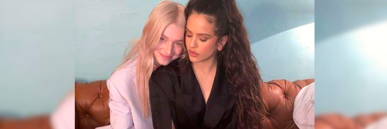 Hunter Schafer (izq.) junto a Rosalía (der.). /FOTO: REDES SOCIALES 
