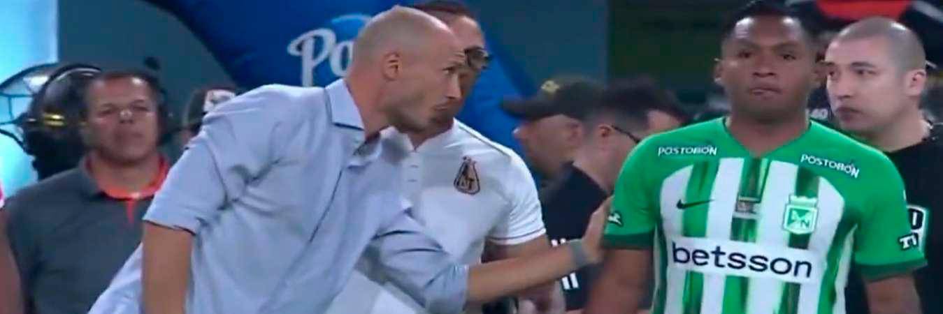 Hasta el momento ninguno de los implicados ha dicho qué fue lo que pasó entre David González (izquierda) y Alfredo Morelos (derecha). / FOTO: CAPTURA DE PANTALLA