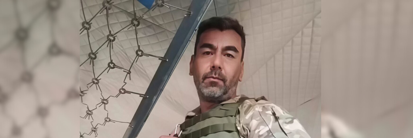 Así lucía el actor Alejandro Guerrero su camuflado del Ejército ucraniano. /FOTO: EL TIEMPO BOGOTÁ
