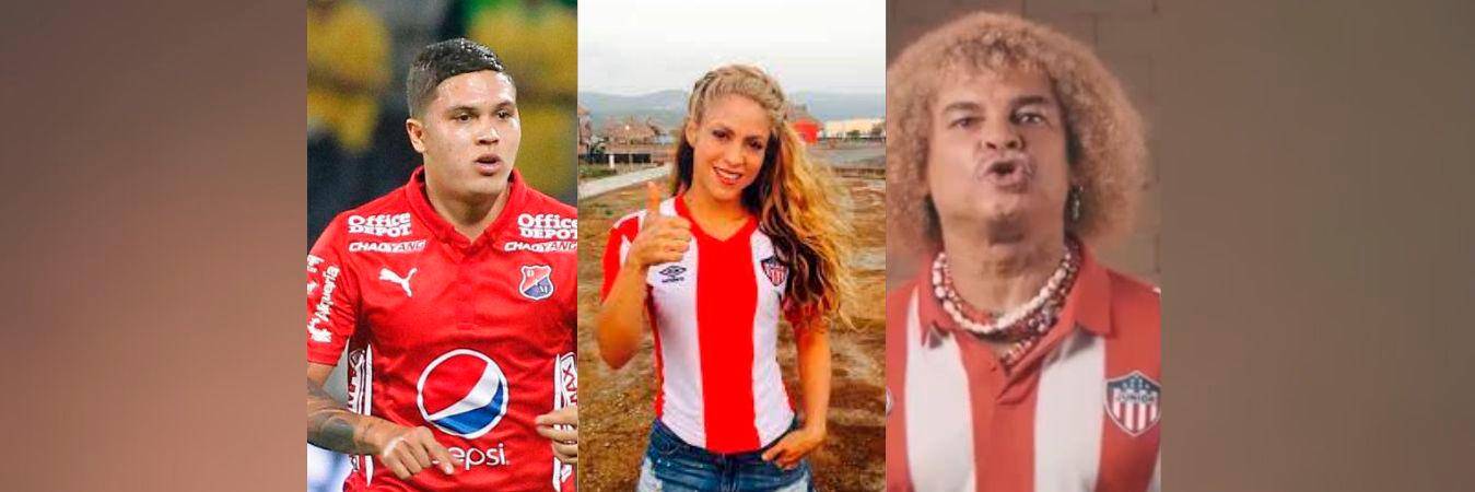 Juan Fernando Quintero, Shakira y El Pibe Valderrama. /FOTOS: MANUEL SALDARRIAGA, COMUTRICOLOR, EL HERALDO. 