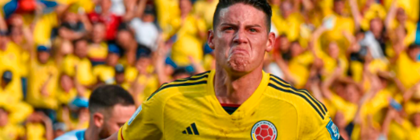 James Rodríguez celebrando un gol con Colombia. /FOTO: INSTAGRAM @jamesrodriguez10