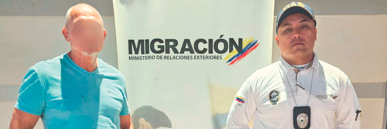 El adulto mayor estadounidense fue inadmitido momentos después de ingresar al país. /FOTO: CORTESÍA MIGRACIÓN COLOMBIA