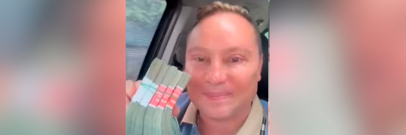 Así presumió Giovanny Ayala que se ganó el chance. /FOTO: CAPTURA VIDEO DE INSTAGRAM. 