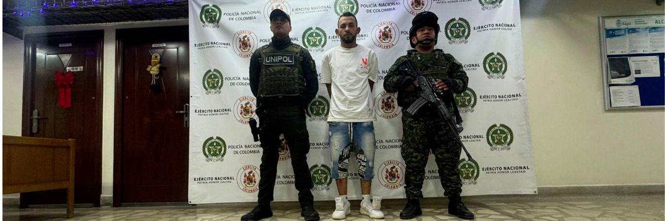 El sospechoso fue detenido en el corregimiento El Manzanillo. /FOTO: ALCALDÍA DE ITAGÜÍ.