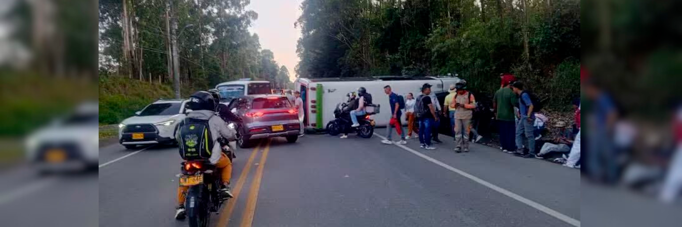 El hecho generó congestión en la movilidad. /FOTO: CORTESÍA 