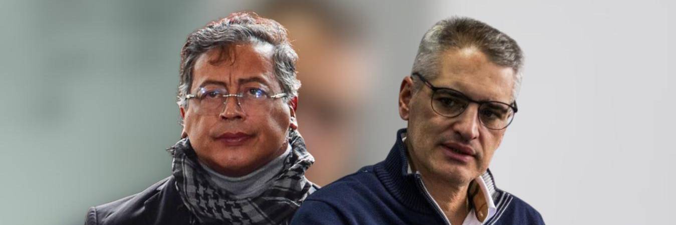 Gustavo Petro, presidente de Colombia; y Andrés Julián Rendón, gobernador de Antioquia. FOTOS: COLPRENSA Y JULIO CÉSAR HERRERA