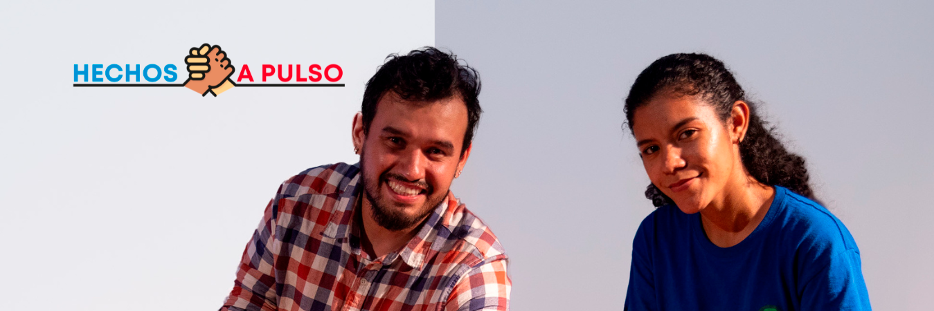 Jorge Giovani Cruz lidera el emprendimiento, en el que lo apoya su amiga, Alejandra Correa. / FOTO: CARLOS VELÁSQUEZ.