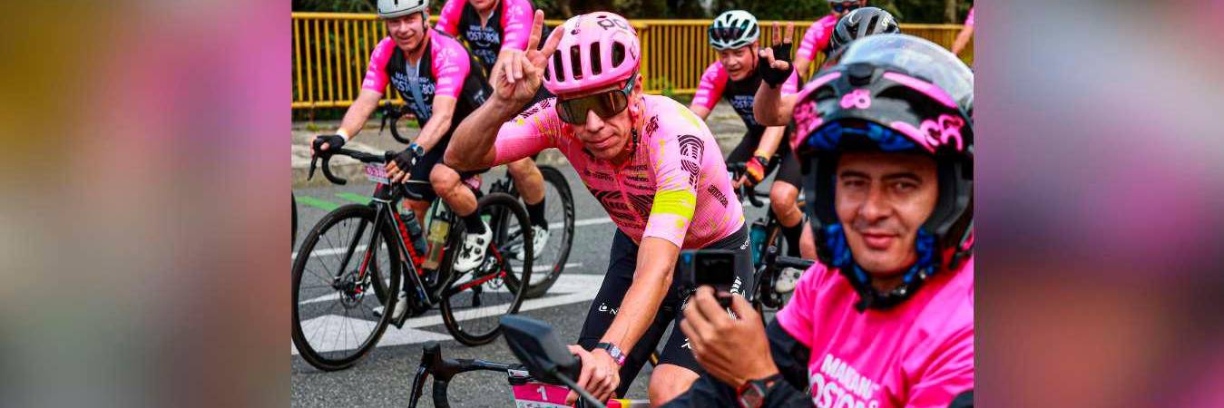 El ciclista aseguró que está emocionado por la acogida. /FOTO: MANUEL SALDARRIAGA