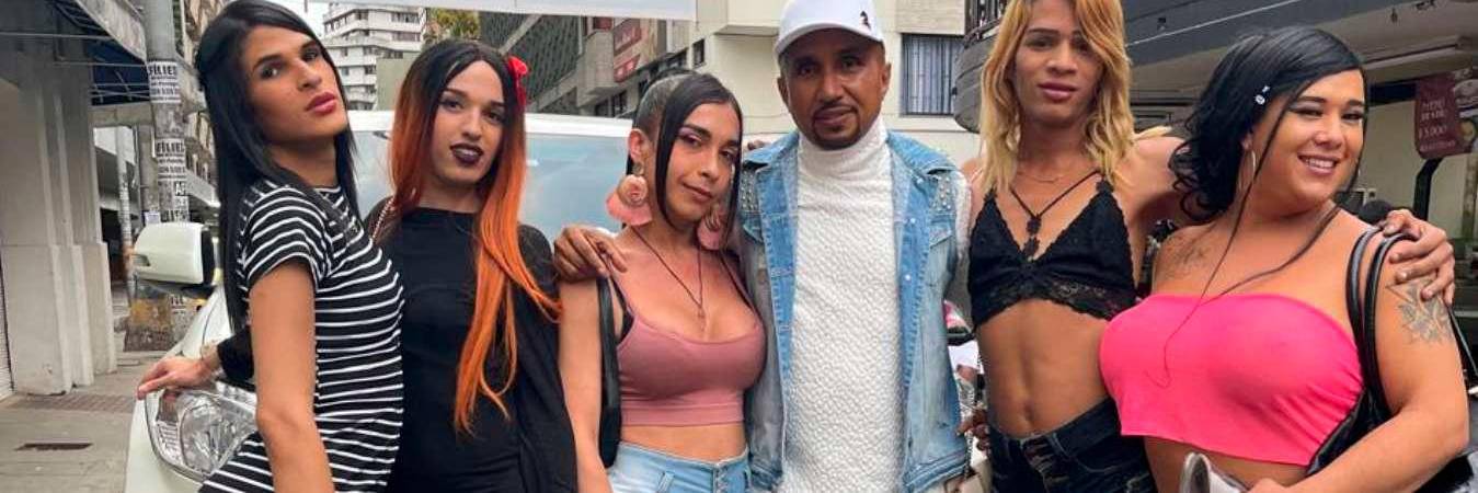 Luis Miguel Fuentes sorprendió con su presencia en el centro de Medallo. /FOTO: CORTESÍA. 