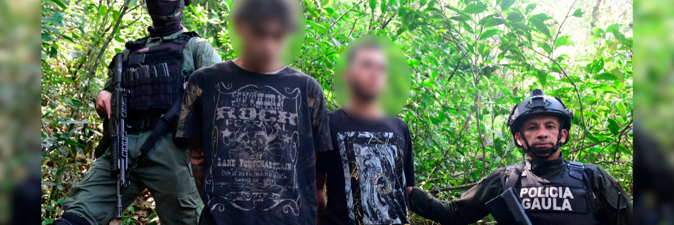 En medio del operativo capturaron a dos hombres en flagrancia. /FOTO: CORTESÍA 